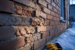Spalled brick damage on Ontario home