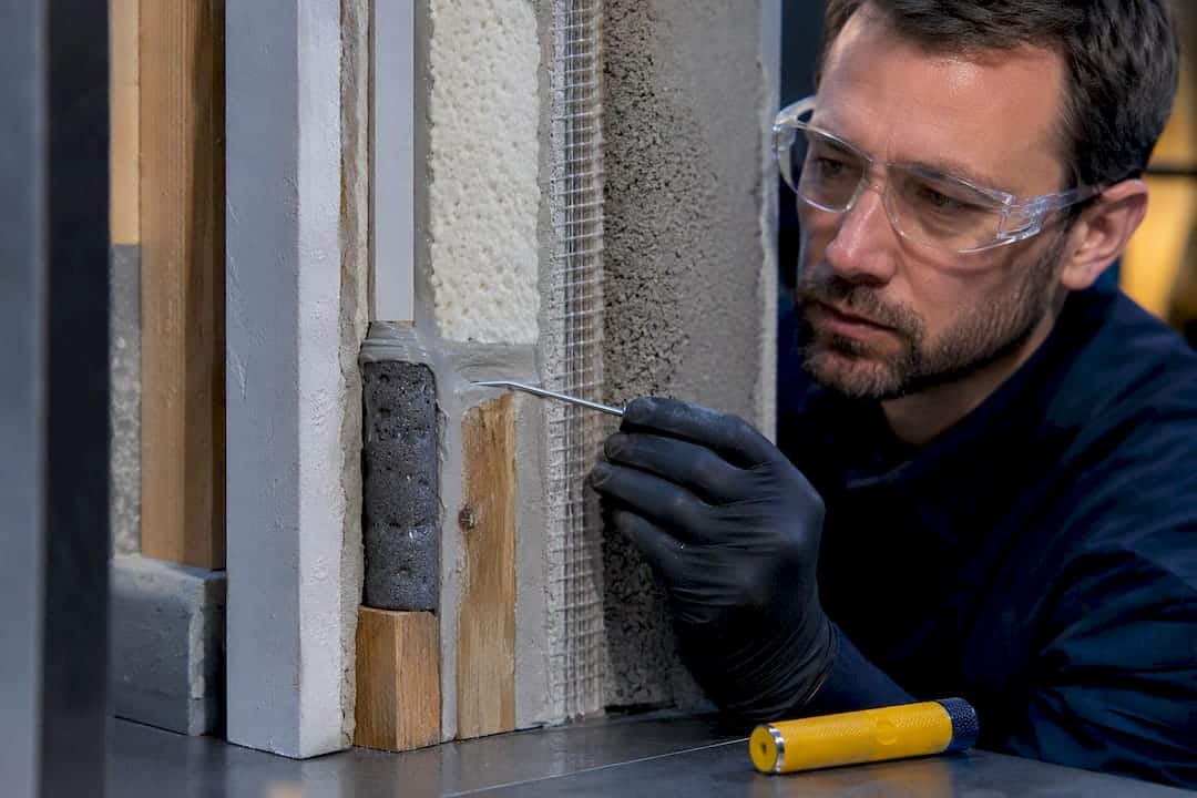EIFS joint showing sealant failure