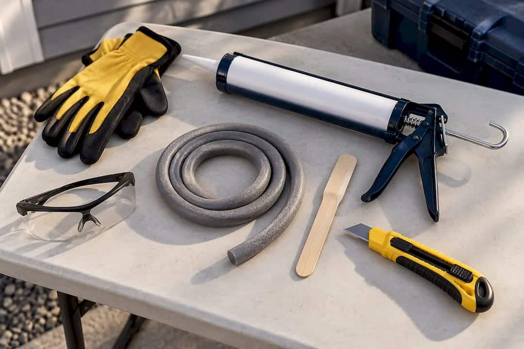 Caulking tools and protective equipment