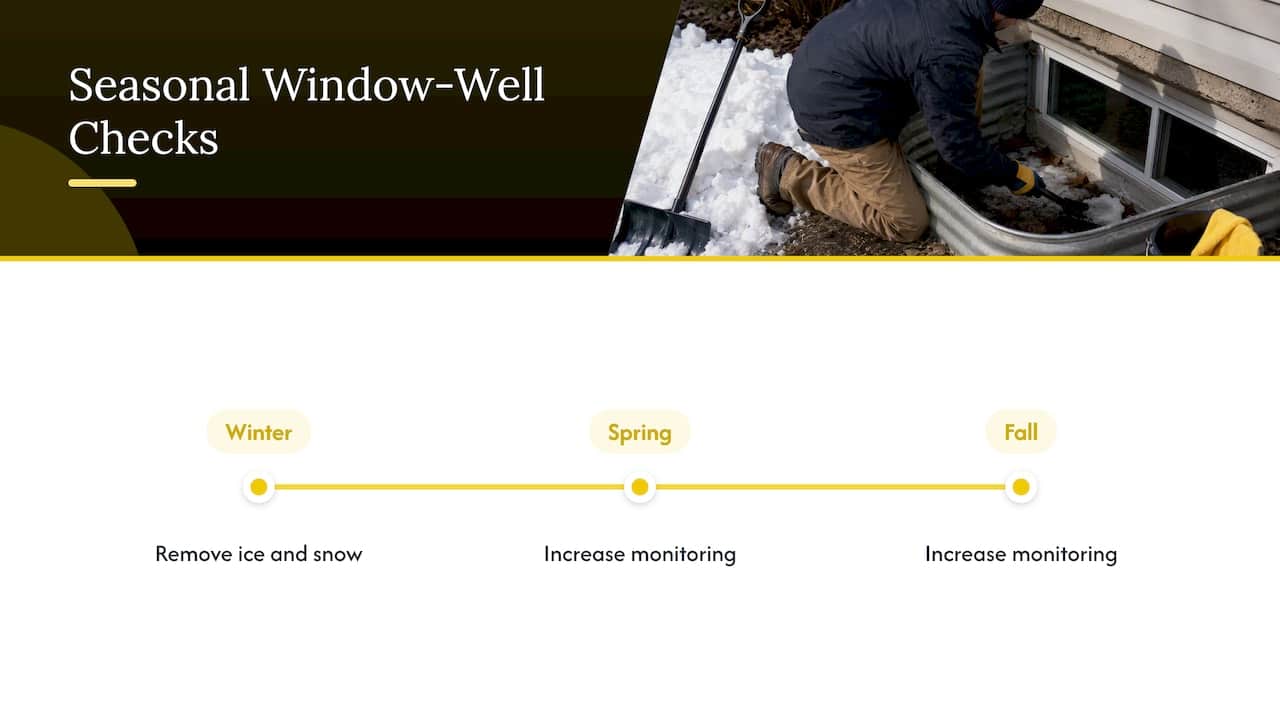 Seasonal checks for Ontario basement window wells