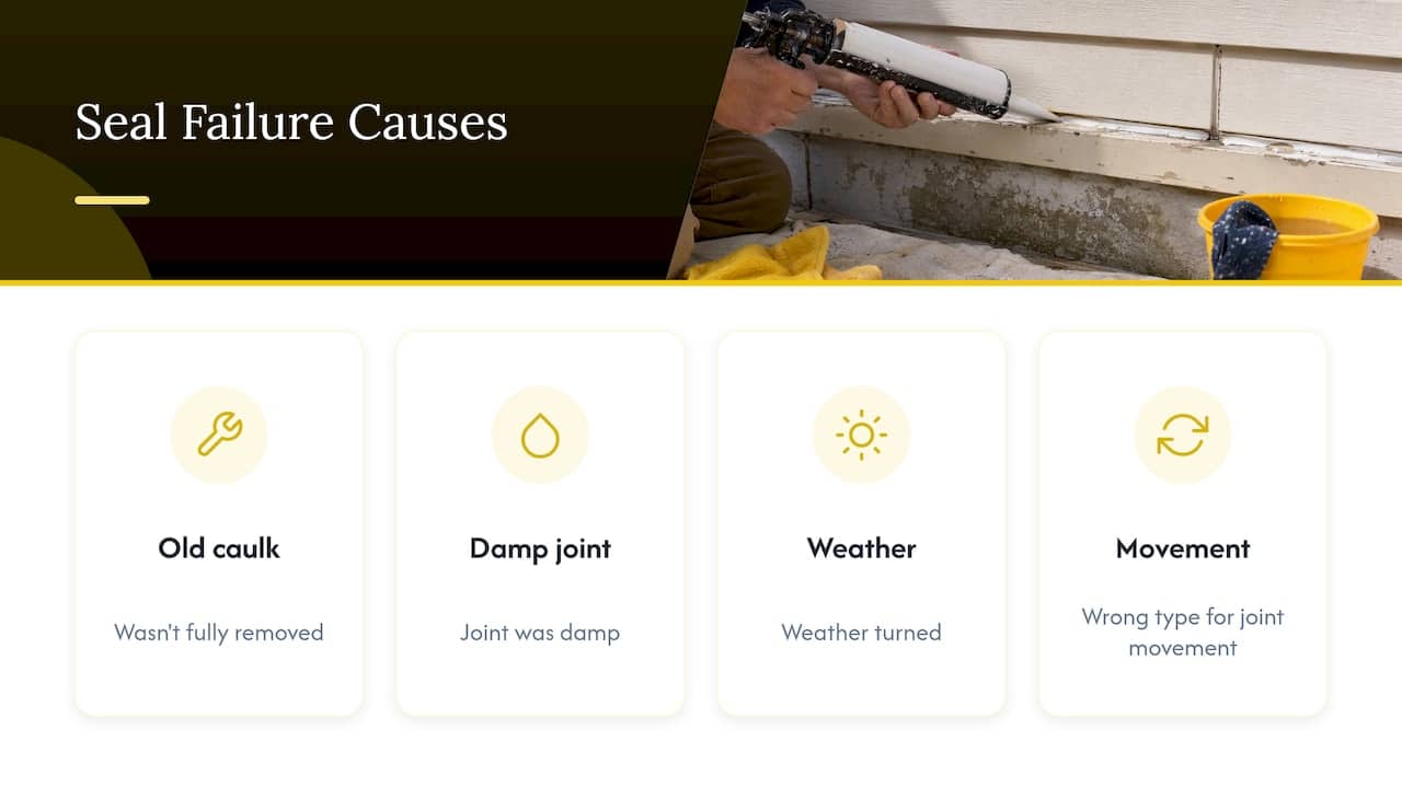 Four common causes of exterior caulk failure